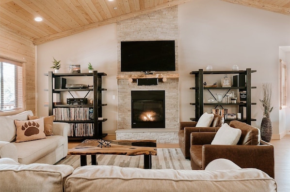 Cozy nights in at the Big Bear cabin.