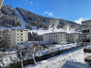 View from balcony of Jakobshorn and Landwasser