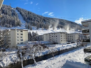 View from balcony of Jakobshorn and Landwasser