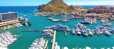 Amazing view to the marina from the condo.