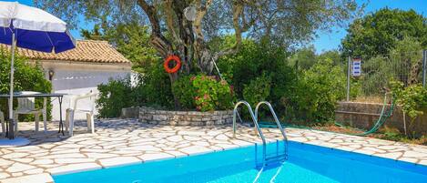 Private Pool with shady outdoor furniture totally inviting awesome seclusion