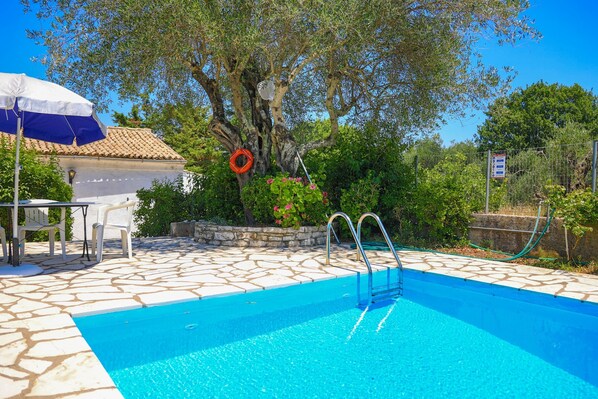 Private Pool with shady outdoor furniture totally inviting awesome seclusion