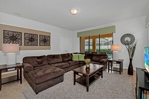 Snuggle up in our cozy living area, where comfort meets style.