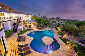 Sip, splash, and savor. This backyard is ready for fun from sunrise to starlight.