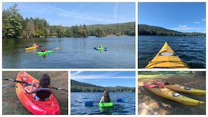 Several kayaks (adult, tandem & youth sizes) and paddle boards (youth) provided