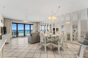 Open layout with beach views