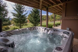 Hot Tub with a View off Lower Level Gameroom