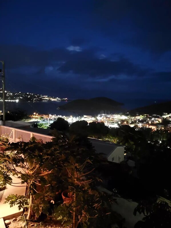 Harbor view at night 