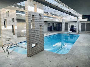 Indoor/Outdoor pool, view from Master Bedroom