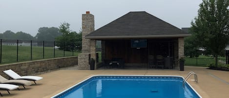 Salt water heated pool Open May 1 to October 15