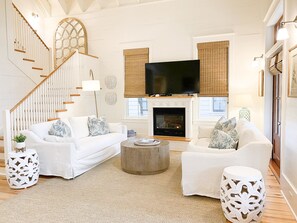 Tons of natural light from 3 sets of French Doors & Transom Windows