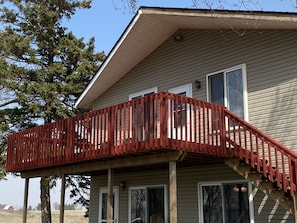 Sunset Deck on lake side of Lodge