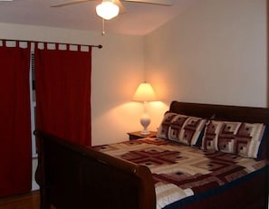 Master Bedroom, King/Sled Bed - Lake Placid Vacation