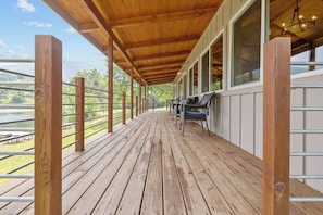 Expansive deck to relax on.