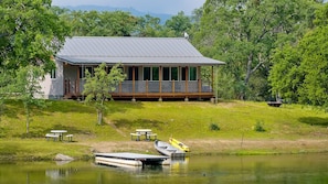 Situated on a private fishing pond.