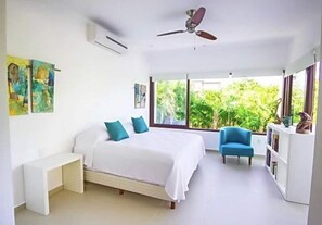 The Master Bedroom with view to the jungle 