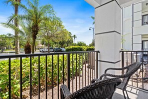 Savor quiet moments on your secluded private balcony, perfect for relaxation.