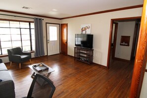Livingroom has smart TV with game system