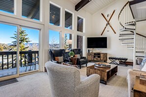 Living area with balcony access