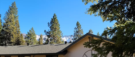 Deck and Slate Mountain from the back yard.