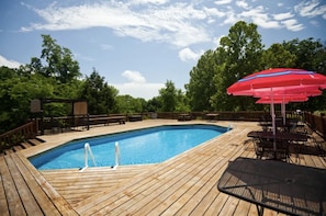 Huge pool with lots of deck space