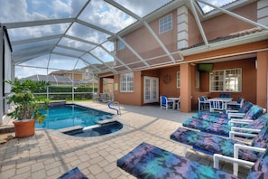 Pool deck and lanai area