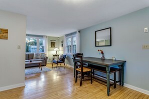 Large dining table with benches