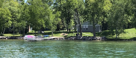 Clear, aqua water to enjoy kayaking and paddle boards!