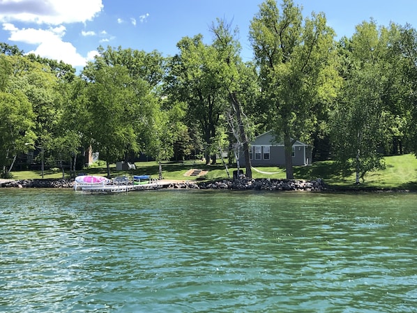 Clear, aqua water to enjoy kayaking and paddle boards!