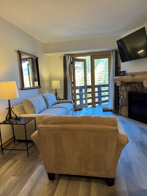 Living room with queen pull out sofa