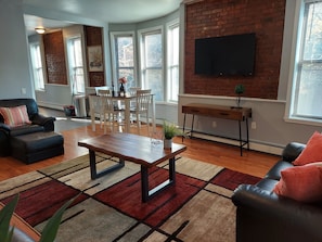 Open space living/dining area