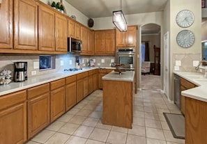 Large Kitchen with island with tons of counter space