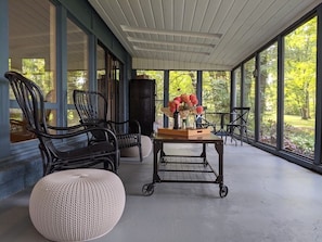 Screened in porch (22'x10') with 2nd full-size fridge. 
