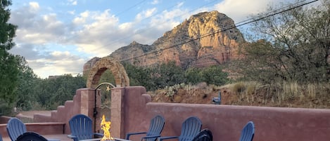 Relax Around the Fire Plt While Basking in the Views