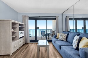 Gulf view and balcony seating