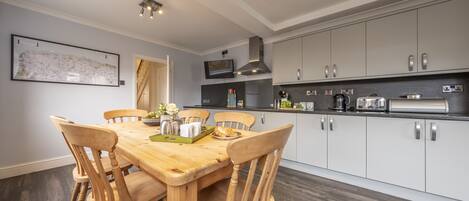 Ground floor: The kitchen seats up-to six people