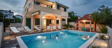 Property of Croatia luxury beachront villa Sea Flower in Sevid with privae pool and parking.