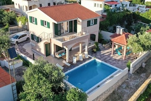 Property of Croatia luxury beachront villa Sea Flower in Sevid with privae pool and parking.