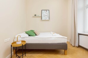 Cozy bedroom in the apartment. 