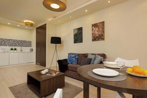 Modern TV in the apartment. 