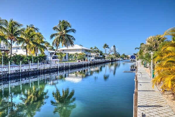 Canal view and sea wall