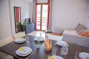 Settle into the dining area and enjoy a nice meal.