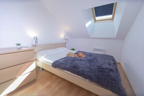 Drift to sleep in a comfortable bed after a wonderful day outside.