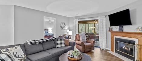 Bright & Clean Living Room just off the Dining Area has a queen sofa sleeper.