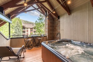 Enjoy the show stopping views from the private hot tub on the upper level