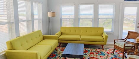 Living room area with ocean views!