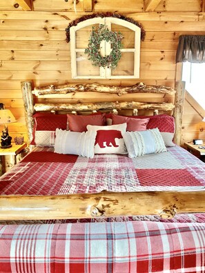 Upstairs Master suite with balcony and full private bath. Curl up and enjoy! 