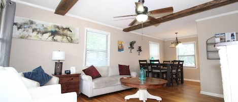 view of living area upon entering the home