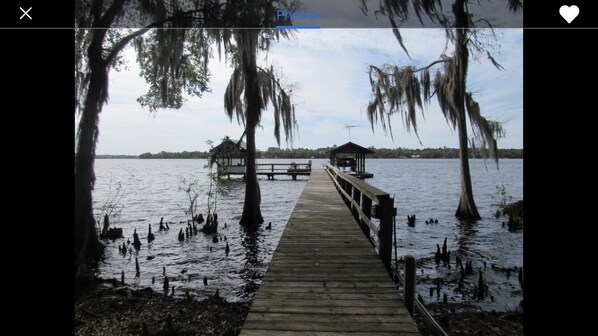 Expansive dock on the St. John's River between Lake George & Little Lake George