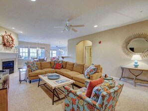 Spacious open family room